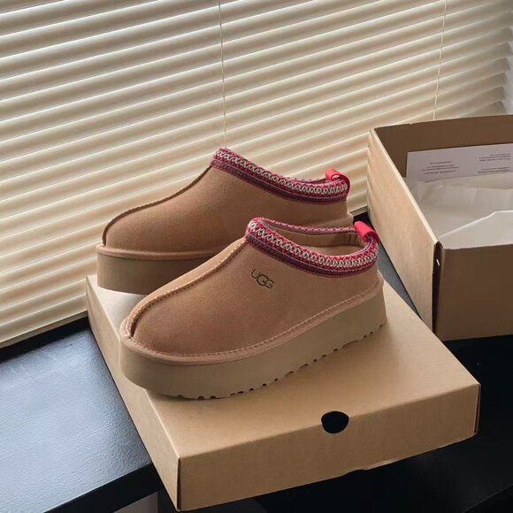 UGG Shoes - Ugg Tazz Platform Slippers Chestnut